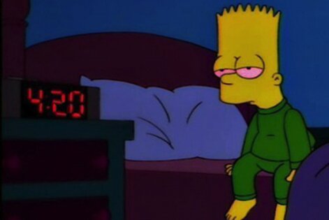 Bart wakes up at just the right time